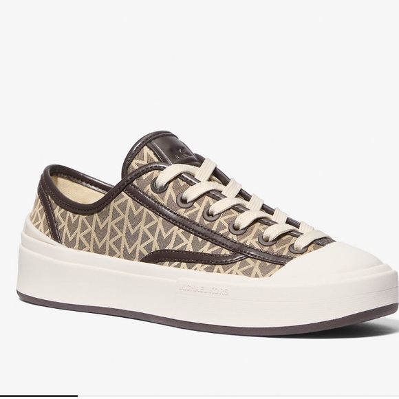 Michael Kors Women's Tan and Cream Sneakers - Picture 1 of 5